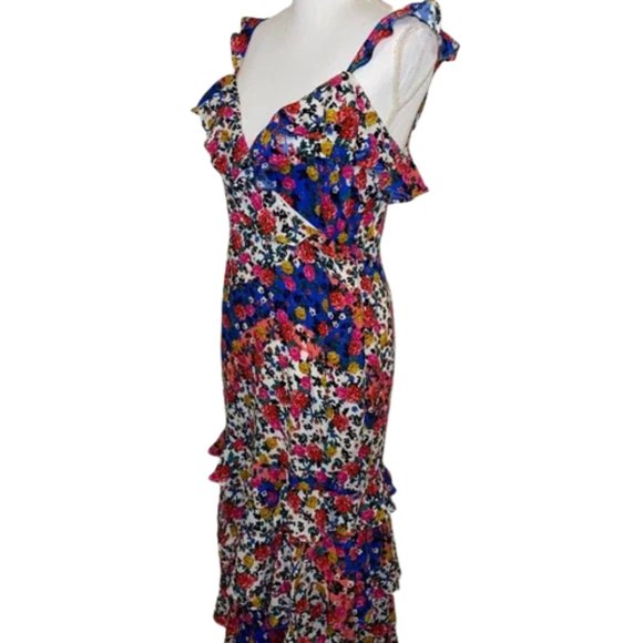 Majorelle Nolita Midi Dress, Patchwork Multi Color Floral Print - Picture 7 of 15
